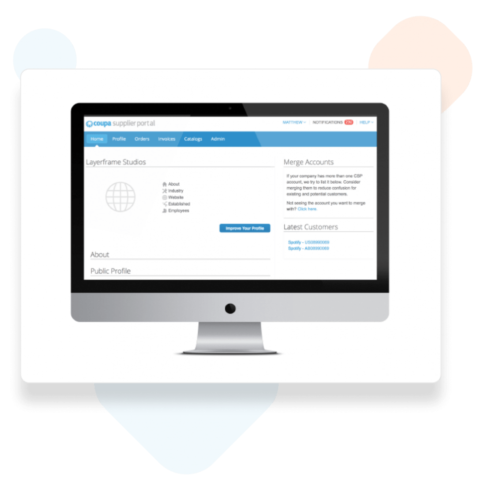Creating an account with Coupa Coupa Suppliers