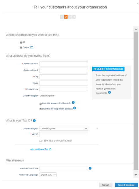 How to set up e-invoicing | Coupa Suppliers