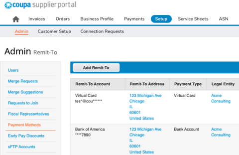 Domestic and Global Bank Transfers | Coupa Suppliers