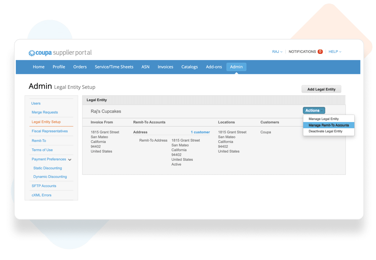Stripe Coupa Suppliers